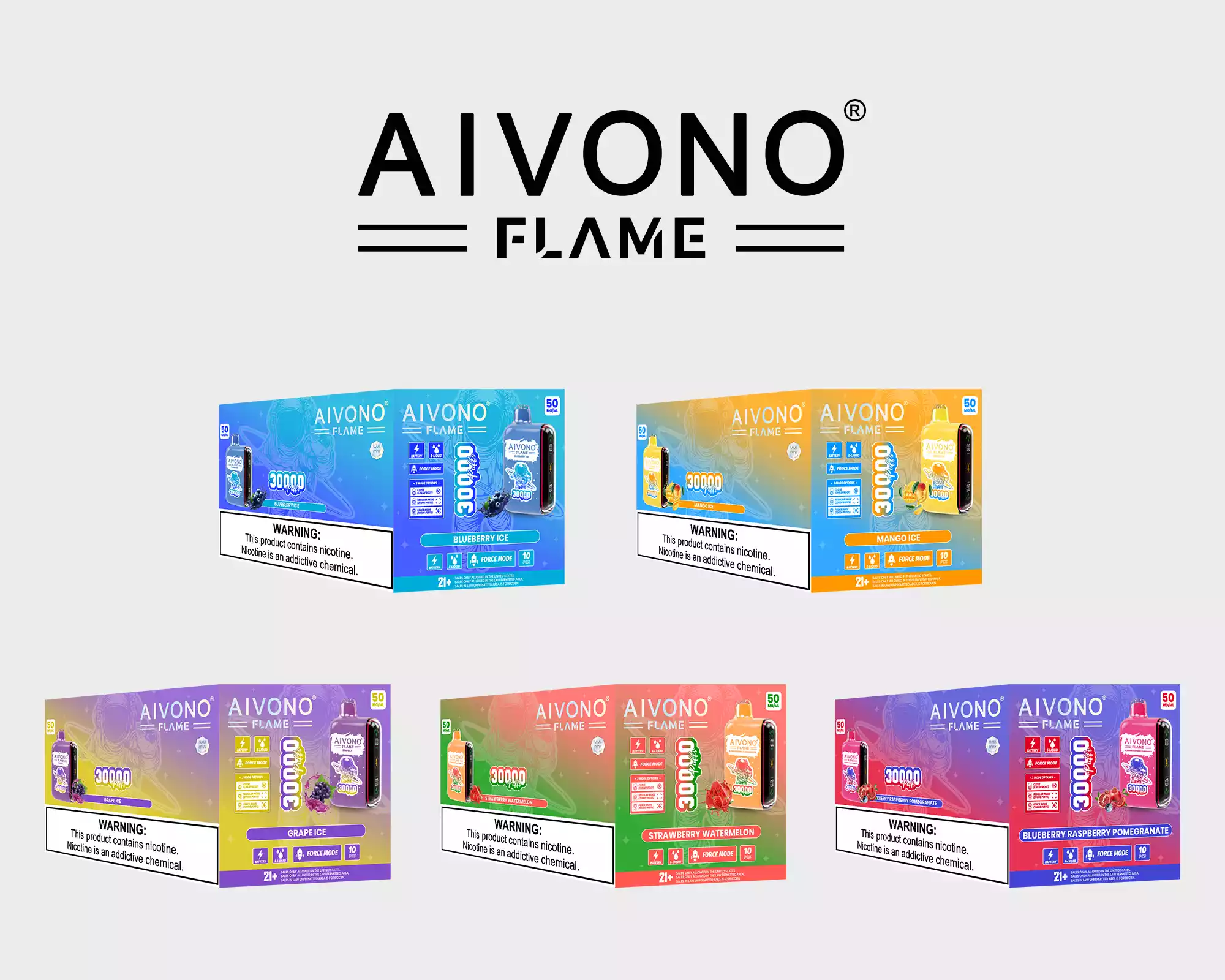 Aivono Aim Flame 30000 Puffs Vape desechable con doble bobina de malla (7) Aivono Aim Flame 30000 Puffs Vape desechable con doble bobina de malla (7)