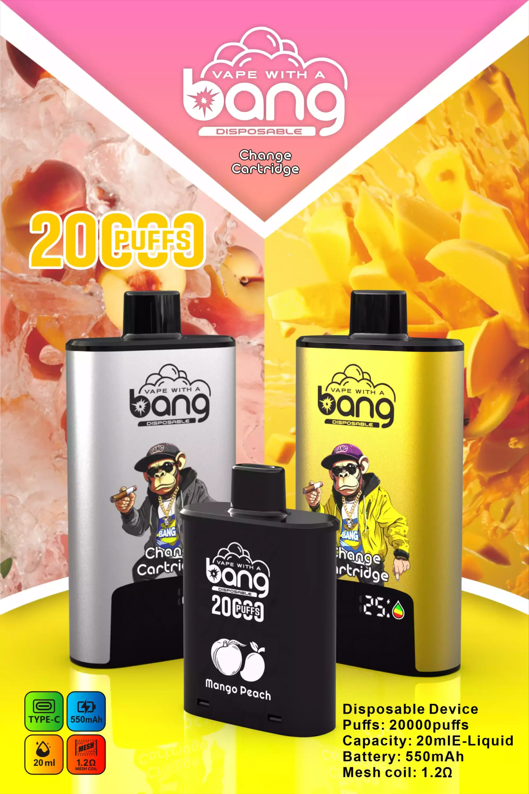 BANG20000 DSK046 B20HD 20000 Puffs Vape desechable (1) BANG20000 DSK046 B20HD 20000 Puffs Vape desechable (1)