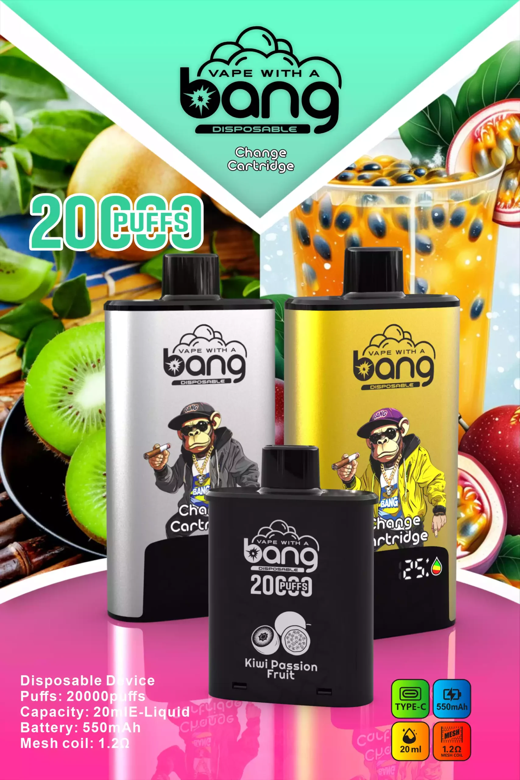 BANG20000 DSK046 B20HD 20000 Puffs Vape desechable (10) BANG20000 DSK046 B20HD 20000 Puffs Vape desechable (10)