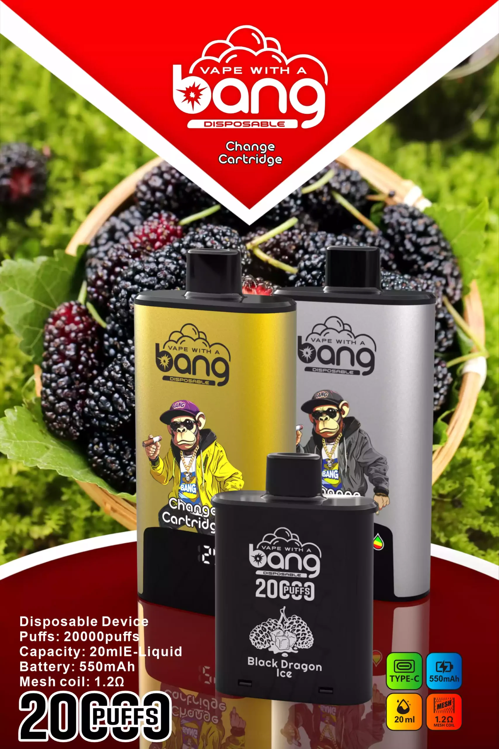 BANG20000 DSK046 B20HD 20000 Puffs Vape desechable (11) BANG20000 DSK046 B20HD 20000 Puffs Vape desechable (11)