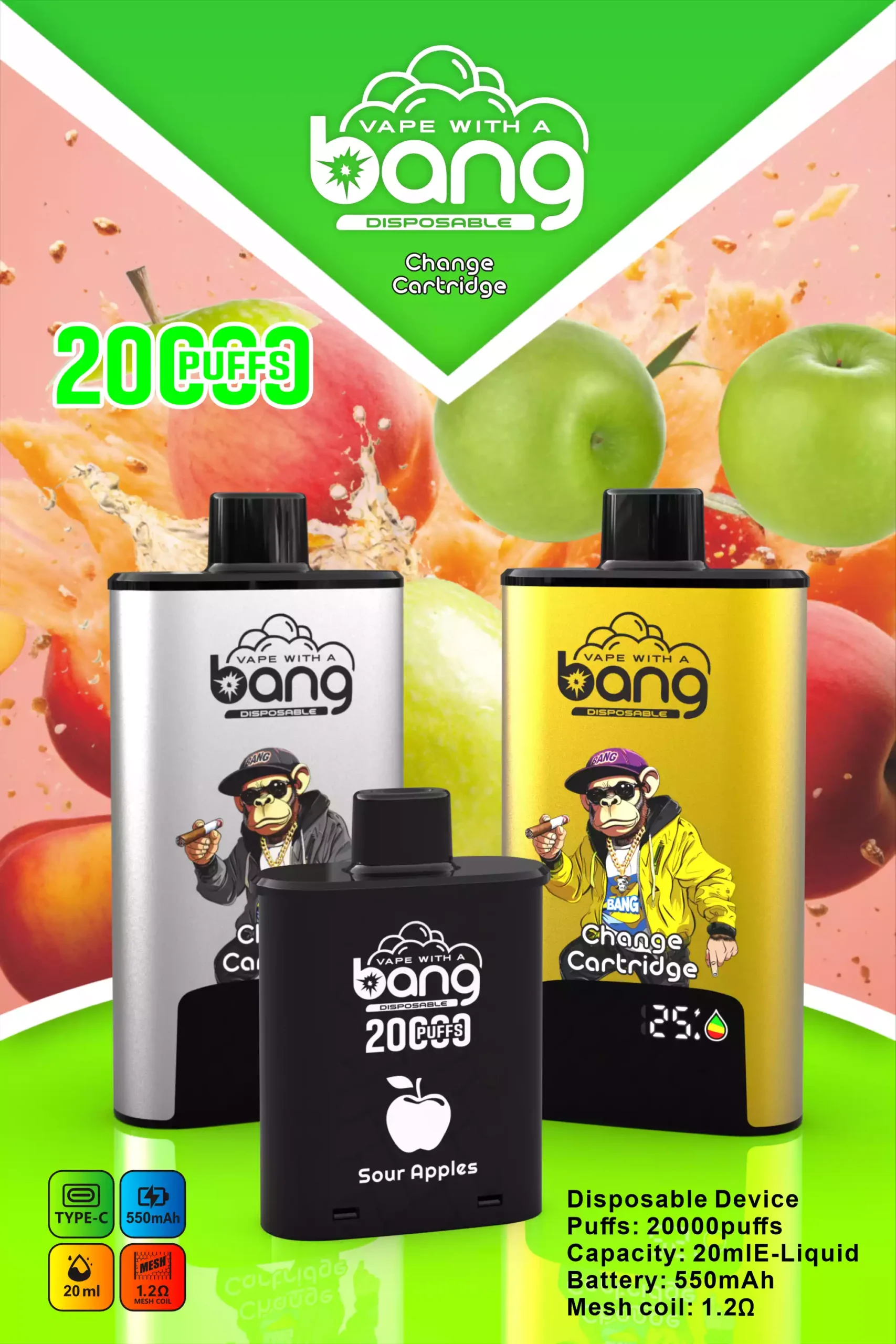 BANG20000 DSK046 B20HD 20000 Puffs Vape desechable (12) BANG20000 DSK046 B20HD 20000 Puffs Vape desechable (12)