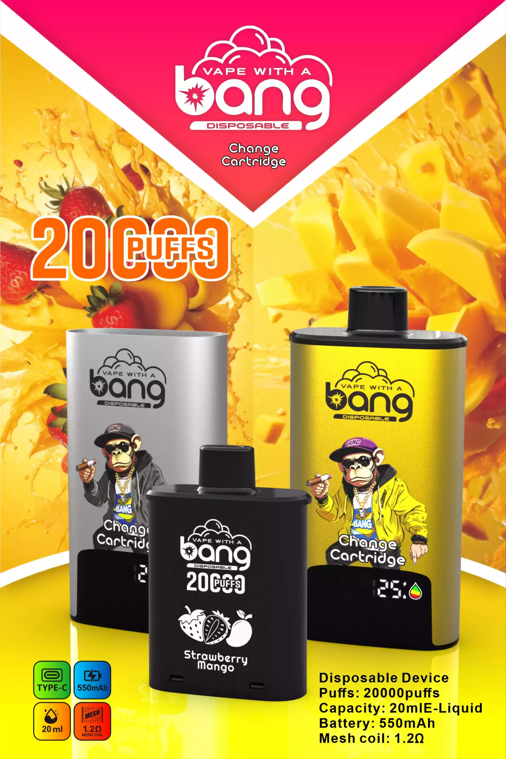 BANG20000 DSK046 B20HD 20000 Puffs Vape desechable (2) BANG20000 DSK046 B20HD 20000 Puffs Vape desechable (2)