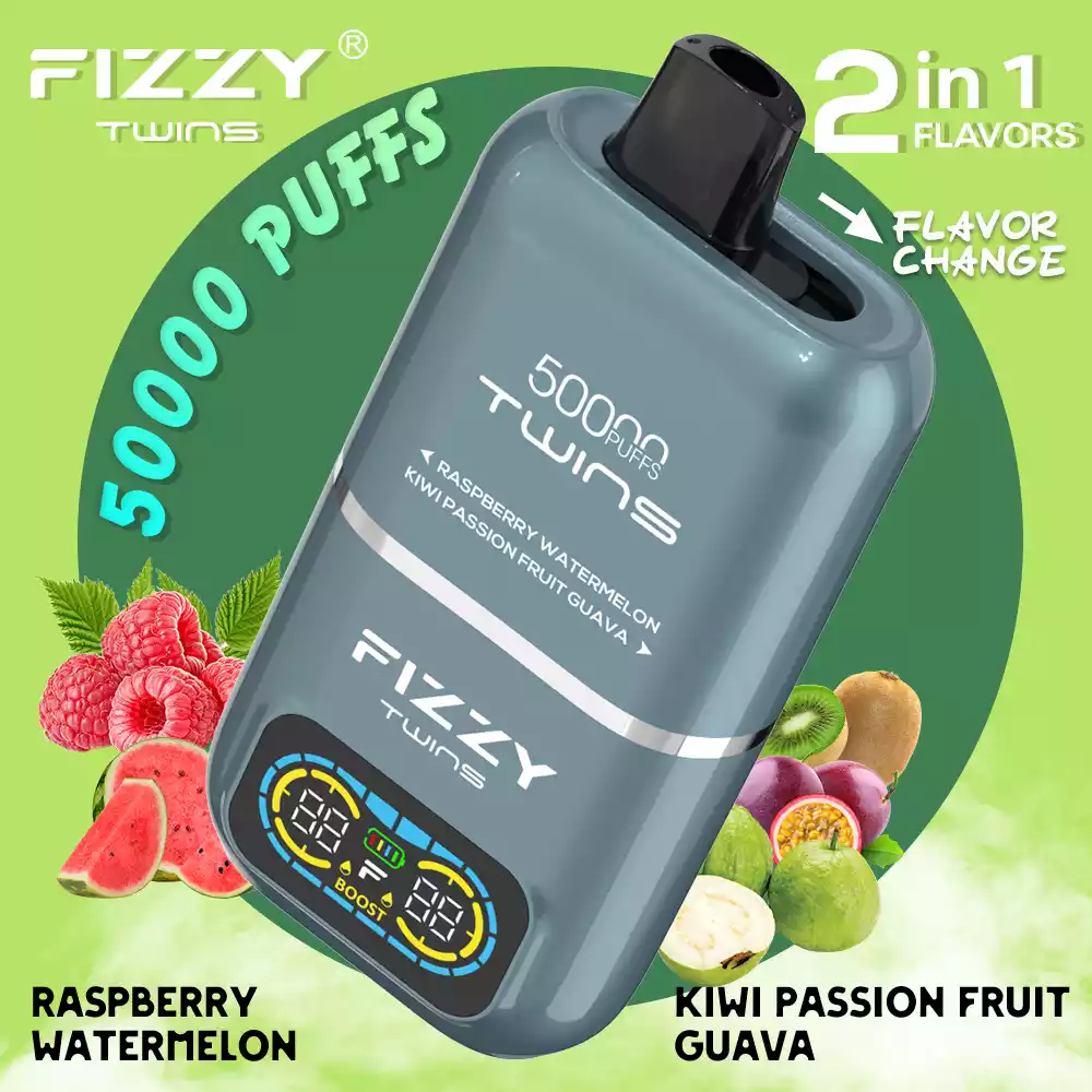 FIZZY Twins 50000 Puffs Dual-Flavor Disposable Vape with TurboBoost Mode (102) FIZZY Twins 50000 Puffs Dual-Flavor Disposable Vape with TurboBoost Mode (102)