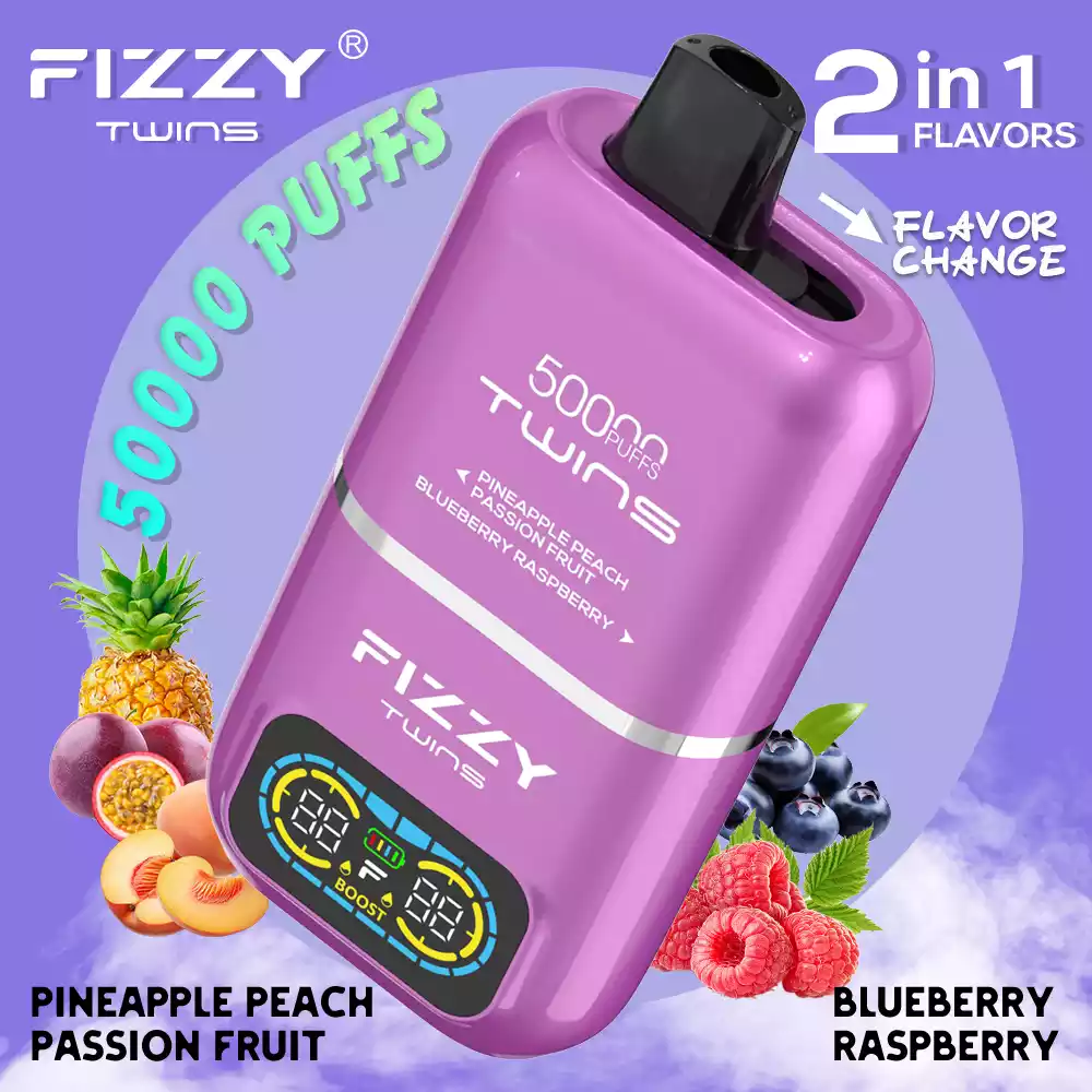 FIZZY Twins 50000 Puffs Dual-Flavor Disposable Vape with TurboBoost Mode (103) FIZZY Twins 50000 Puffs Dual-Flavor Disposable Vape with TurboBoost Mode (103)