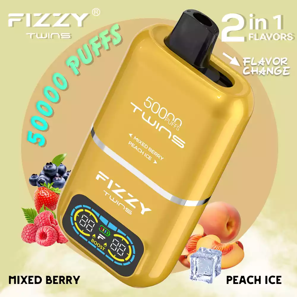 FIZZY Twins 50000 Puffs Dual-Flavor Disposable Vape with TurboBoost Mode (106) FIZZY Twins 50000 Puffs Dual-Flavor Disposable Vape with TurboBoost Mode (106)
