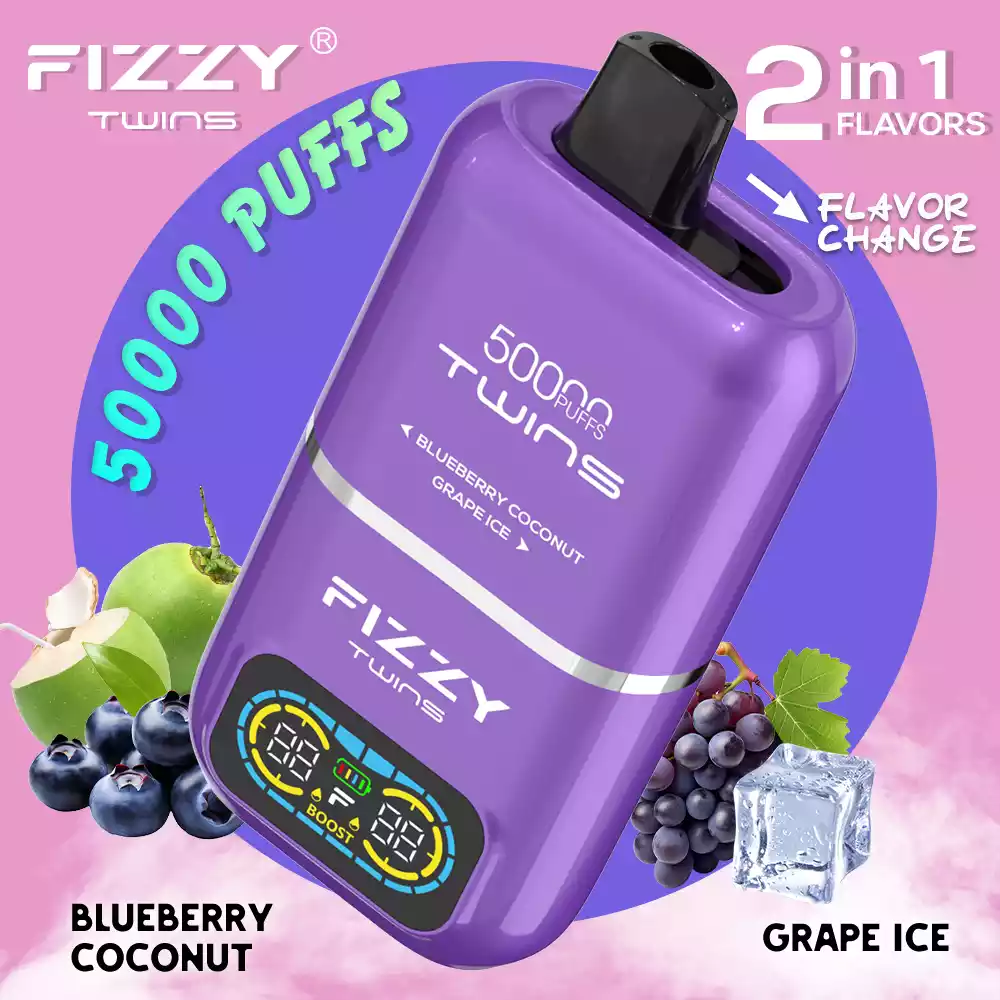 FIZZY Twins 50000 Puffs Dual-Flavor Disposable Vape with TurboBoost Mode (97) FIZZY Twins 50000 Puffs Dual-Flavor Disposable Vape with TurboBoost Mode (97)