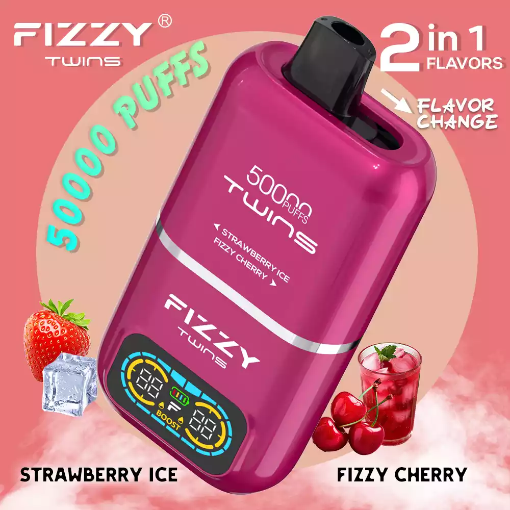 FIZZY Twins 50000 Puffs Dual-Flavor Disposable Vape with TurboBoost Mode (99) FIZZY Twins 50000 Puffs Dual-Flavor Disposable Vape with TurboBoost Mode (99)