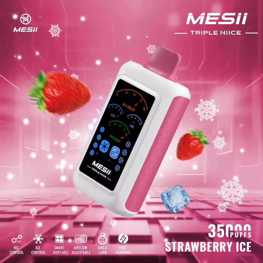 Mesii Triple NIICE 35K Puffs Ice-Nic Control Vape Desechable con Pantalla Digital (3) Mesii Triple NIICE 35K Puffs Ice-Nic Control Vape Desechable con Pantalla Digital (3)