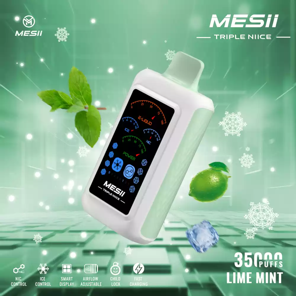 Mesii Triple NIICE 35K Puffs Ice-Nic Control Vape Desechable con Pantalla Digital (4) Mesii Triple NIICE 35K Puffs Ice-Nic Control Vape Desechable con Pantalla Digital (4)