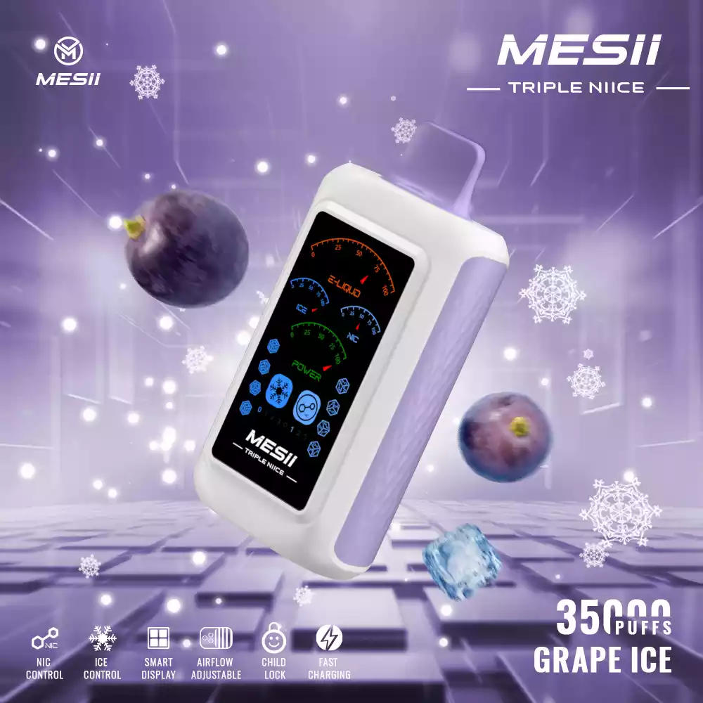Mesii Triple NIICE 35K Puffs Ice-Nic Control Vape Desechable con Pantalla Digital (5) Mesii Triple NIICE 35K Puffs Ice-Nic Control Vape Desechable con Pantalla Digital (5)