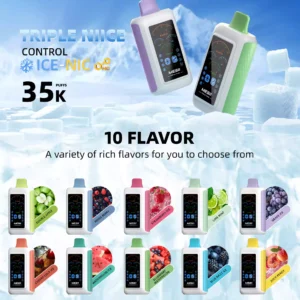 Mesii Triple NIICE 35K Puffs Ice-Nic Control Einweg-Vape mit Digitalanzeige