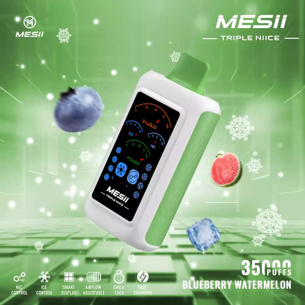 Mesii Triple NIICE 35K Puffs Ice-Nic Control Vape Desechable con Pantalla Digital (8) Mesii Triple NIICE 35K Puffs Ice-Nic Control Vape Desechable con Pantalla Digital (8)