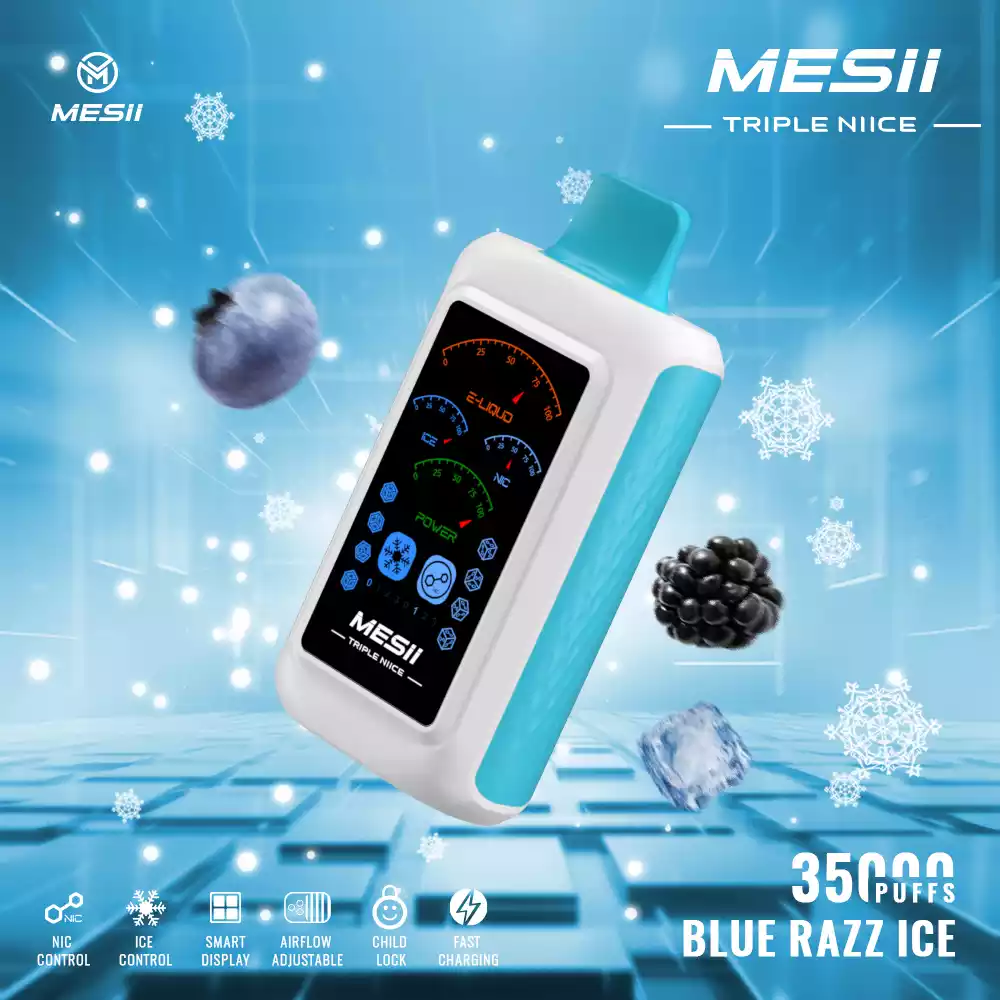 Mesii Triple NIICE 35K Puffs Ice-Nic Control Vape Desechable con Pantalla Digital (9) Mesii Triple NIICE 35K Puffs Ice-Nic Control Vape Desechable con Pantalla Digital (9)