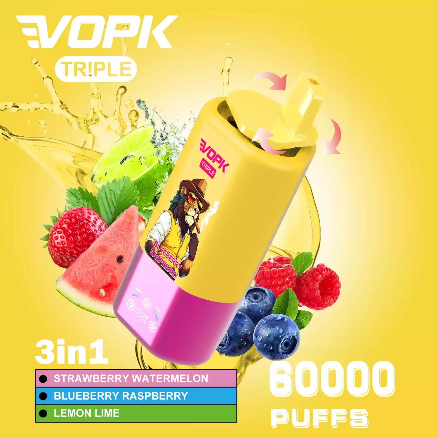 VOPK TRIPE 60000 PUFFS 3-Flavor Disposable Vape with Display (2) VOPK TRIPE 60000 PUFFS 3-Flavor Disposable Vape with Display (2)