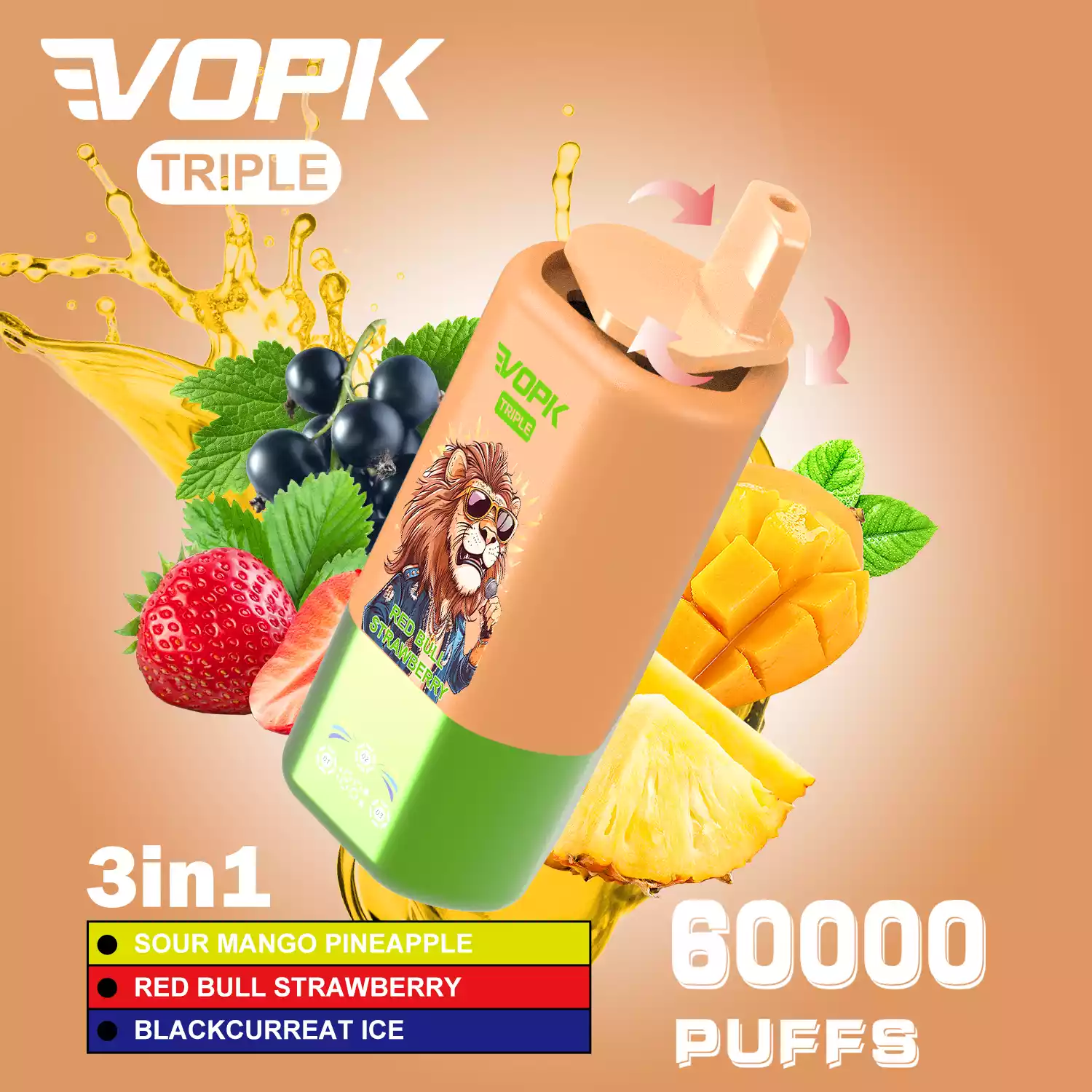 VOPK TRIPE 60000 PUFFS 3-Flavor Disposable Vape with Display (5) VOPK TRIPE 60000 PUFFS 3-Flavor Disposable Vape with Display (5)