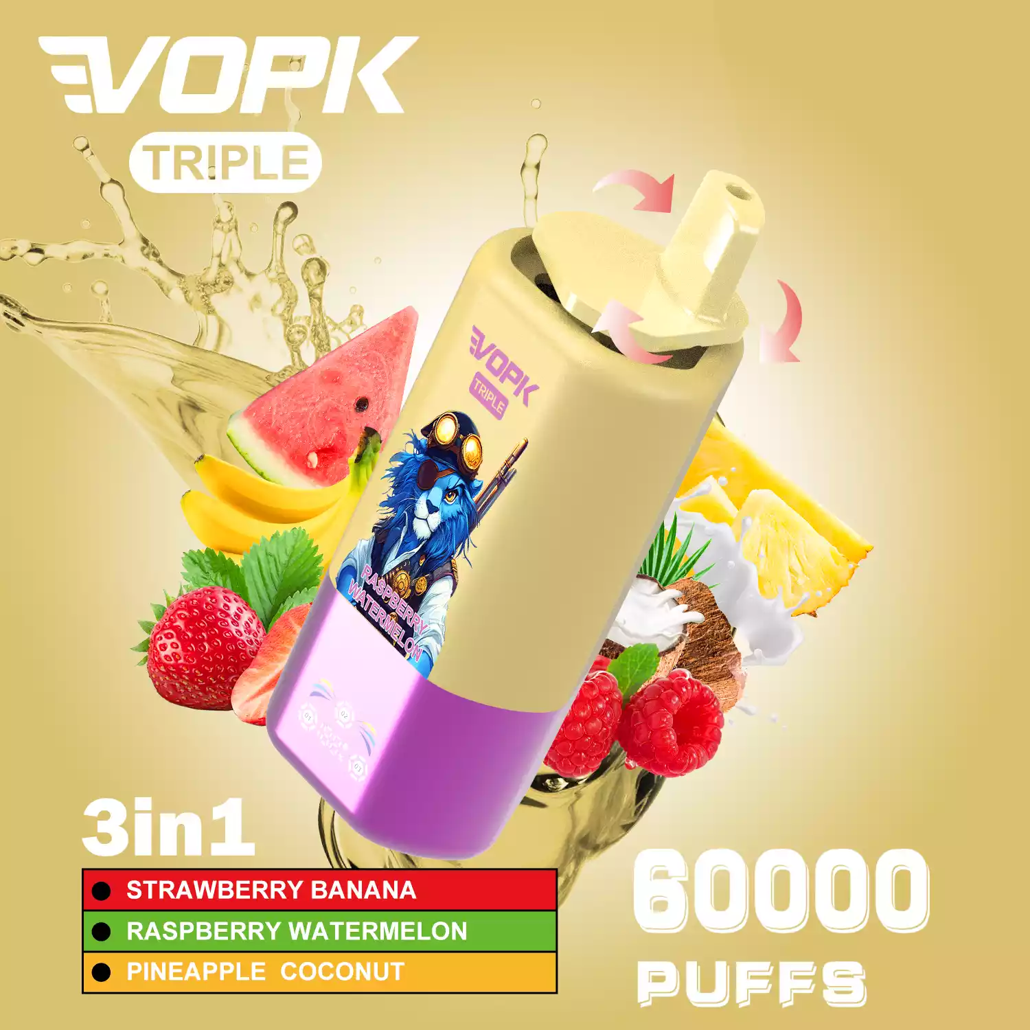 VOPK TRIPE 60000 PUFFS 3-Flavor Disposable Vape with Display (7) VOPK TRIPE 60000 PUFFS 3-Flavor Disposable Vape with Display (7)