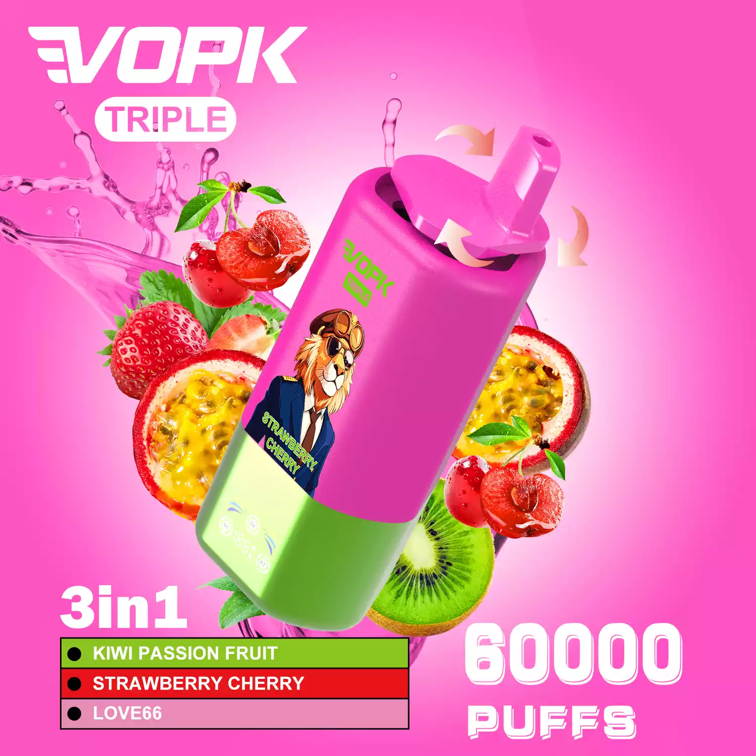 VOPK TRIPE 60000 PUFFS 3-Flavor Disposable Vape with Display (9) VOPK TRIPE 60000 PUFFS 3-Flavor Disposable Vape with Display (9)