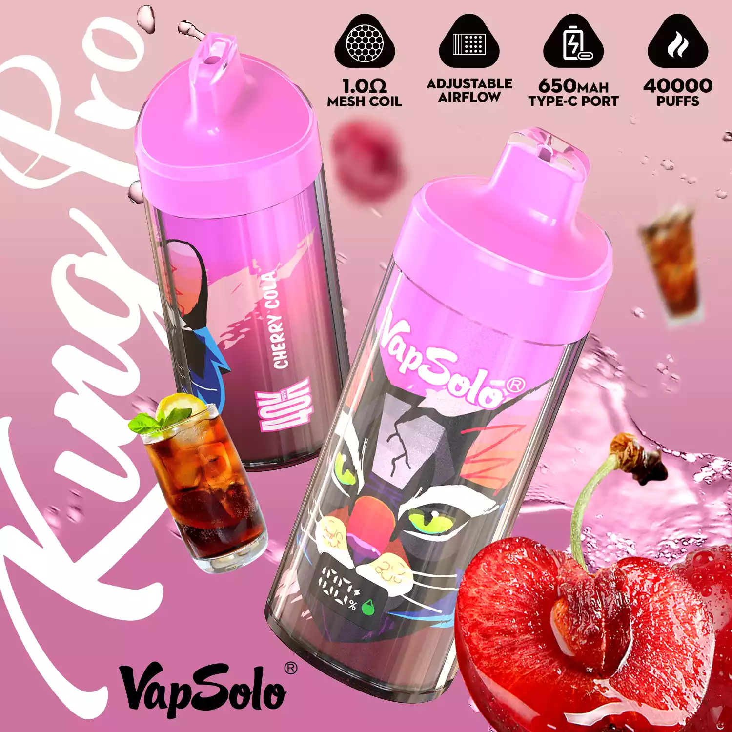 Vapsolo KING PRO-40K Puffs Vape usa e getta con bobina a rete e display LCD (11) Vapsolo KING PRO-40K Puffs Vape usa e getta con bobina a rete e display LCD (11)