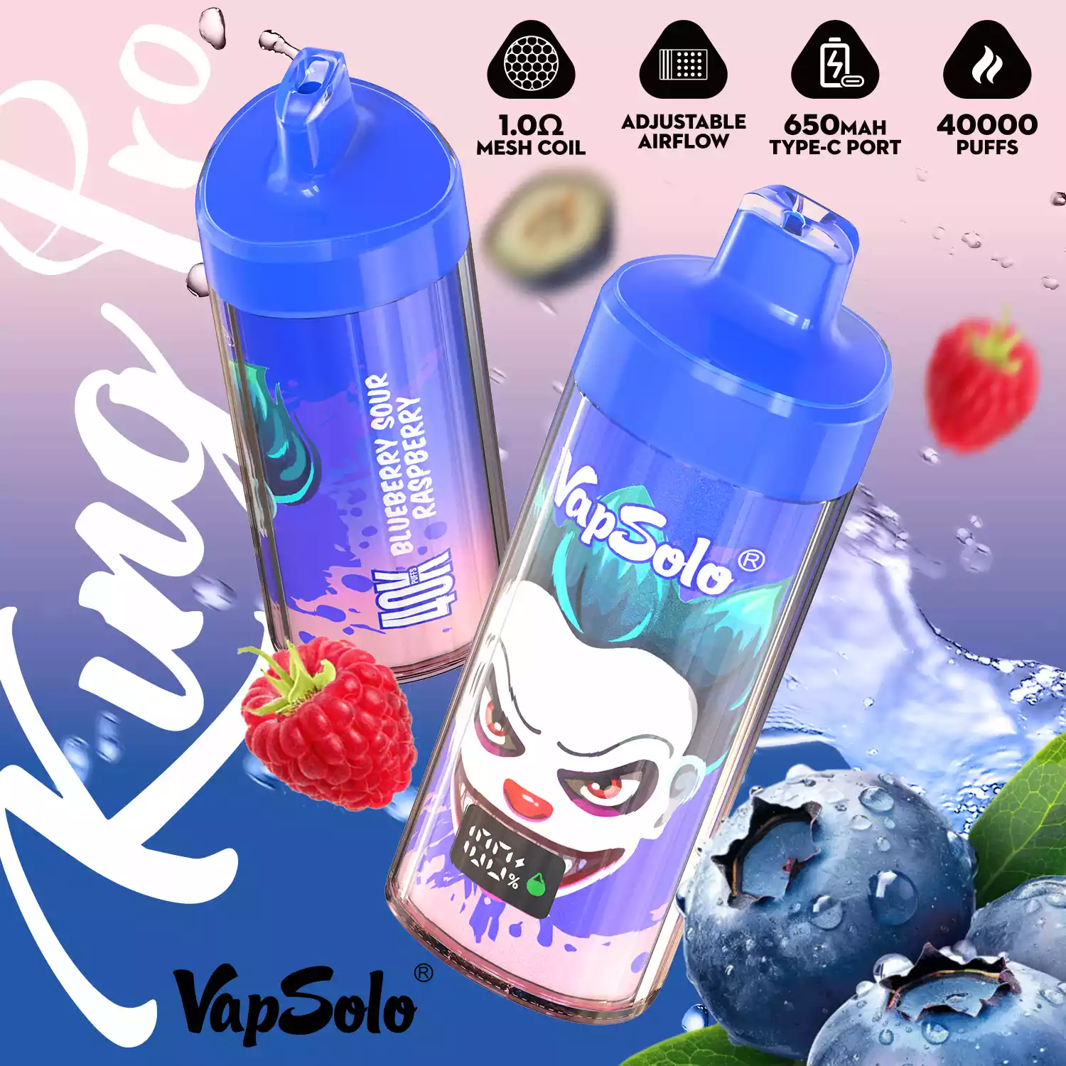 Vapsolo KING PRO-40K Puffs Vape usa e getta con bobina a rete e display LCD (14) Vapsolo KING PRO-40K Puffs Vape usa e getta con bobina a rete e display LCD (14)