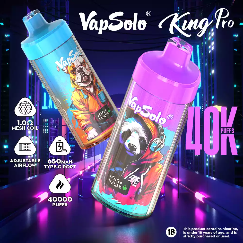 Vapsolo KING PRO-40K Puffs Vape usa e getta con bobina a rete e display LCD (18) Vapsolo KING PRO-40K Puffs Vape usa e getta con bobina a rete e display LCD (18)