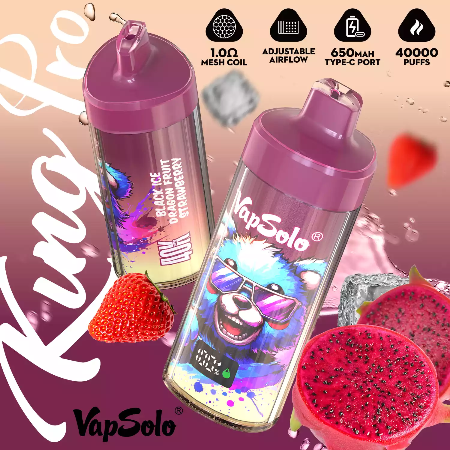 Vapsolo KING PRO-40K Puffs Vape usa e getta con bobina a rete e display LCD (8) Vapsolo KING PRO-40K Puffs Vape usa e getta con bobina a rete e display LCD (8)