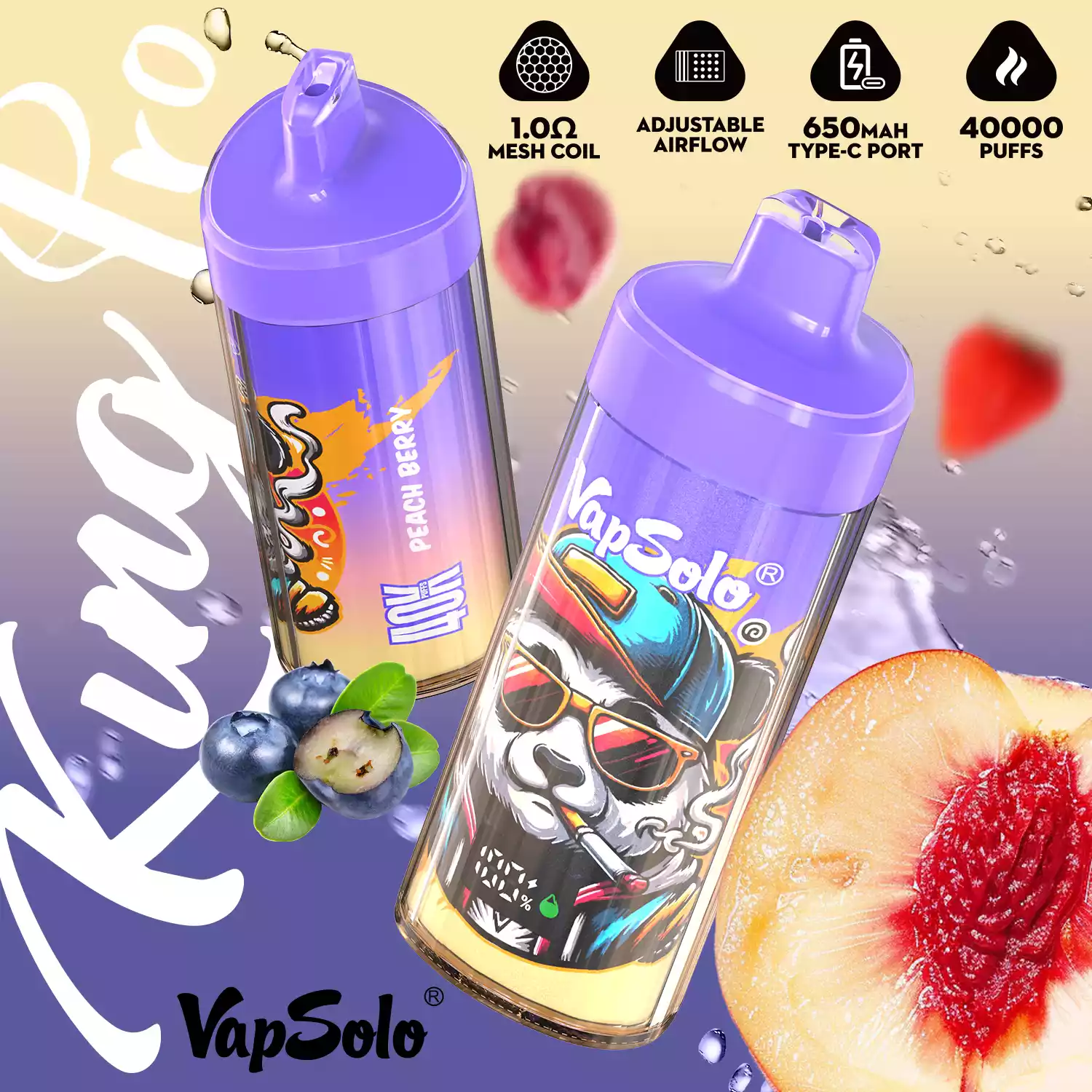 Vapsolo KING PRO-40K Puffs Vape usa e getta con bobina a rete e display LCD (9) Vapsolo KING PRO-40K Puffs Vape usa e getta con bobina a rete e display LCD (9)