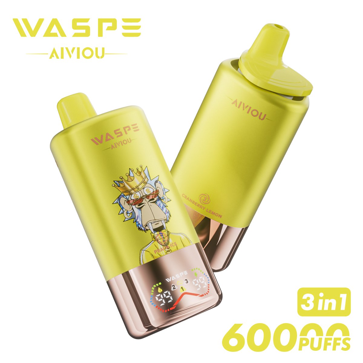 WASPE 3 in 1 60000 PUFFS Disposable Vape with LED Display (12) WASPE 3 in 1 60000 PUFFS Disposable Vape with LED Display (12)
