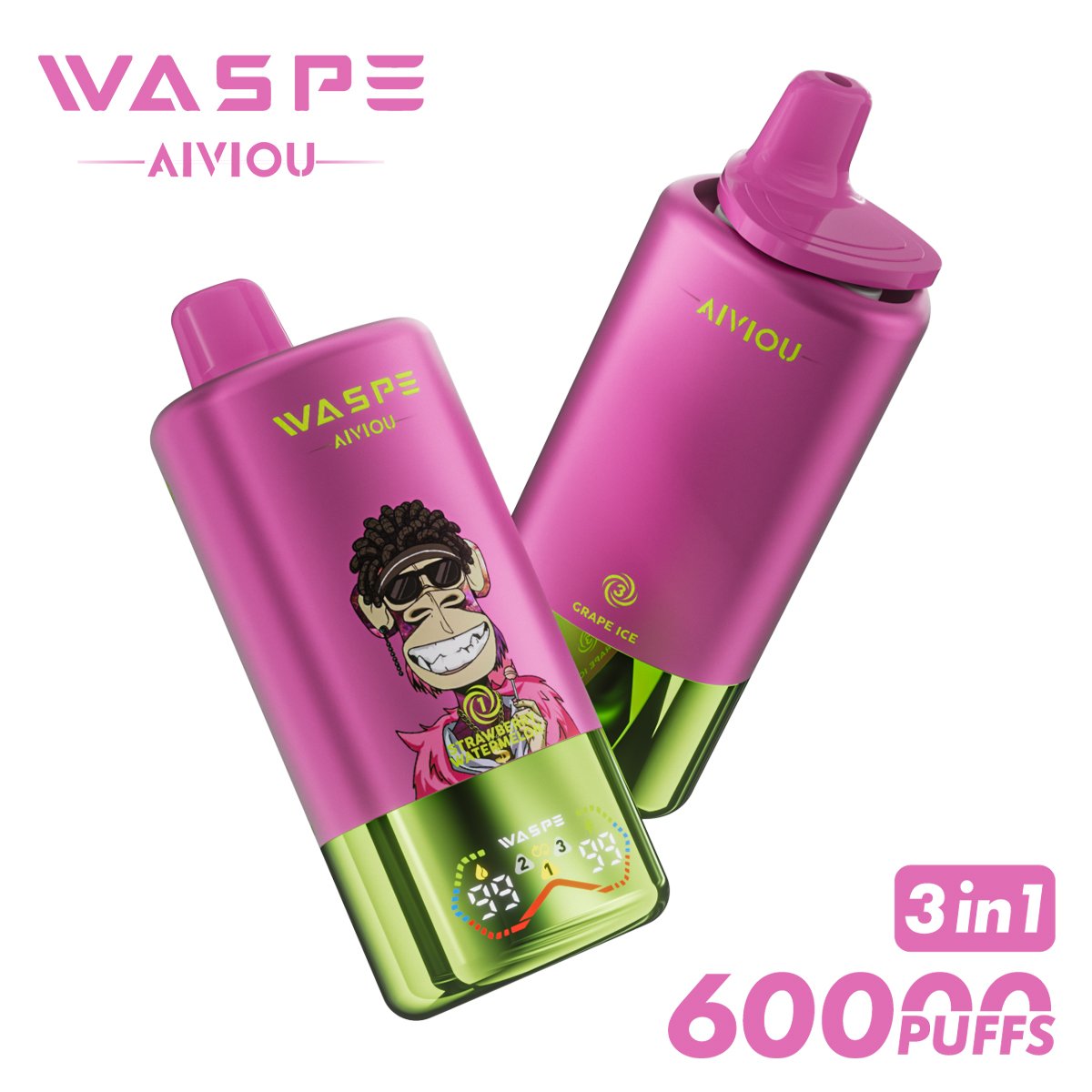 WASPE 3 in 1 60000 PUFFS Disposable Vape with LED Display (9) WASPE 3 in 1 60000 PUFFS Disposable Vape with LED Display (9)